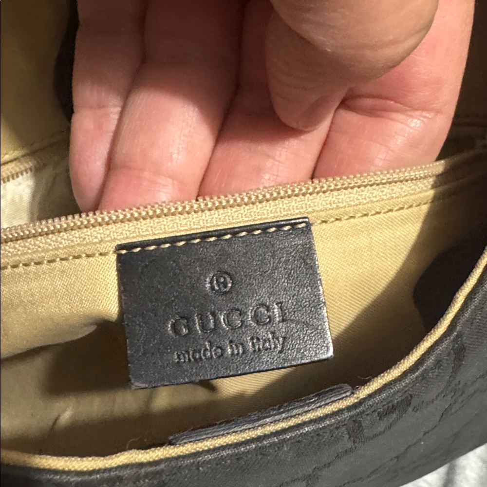 Gucci Black Monogram Hobo Shoulder Bag - Picture 9 of 12
